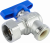 Кран шаровой FAR 3/4"EU(TP)-3/4", НР-накидная гайка EPDM, угловой, син. бабочка, хром Кран шаровой FAR 3/4"EU(TP)-3/4", НР-накидная гайка EPDM, угловой, син. бабочка, хром